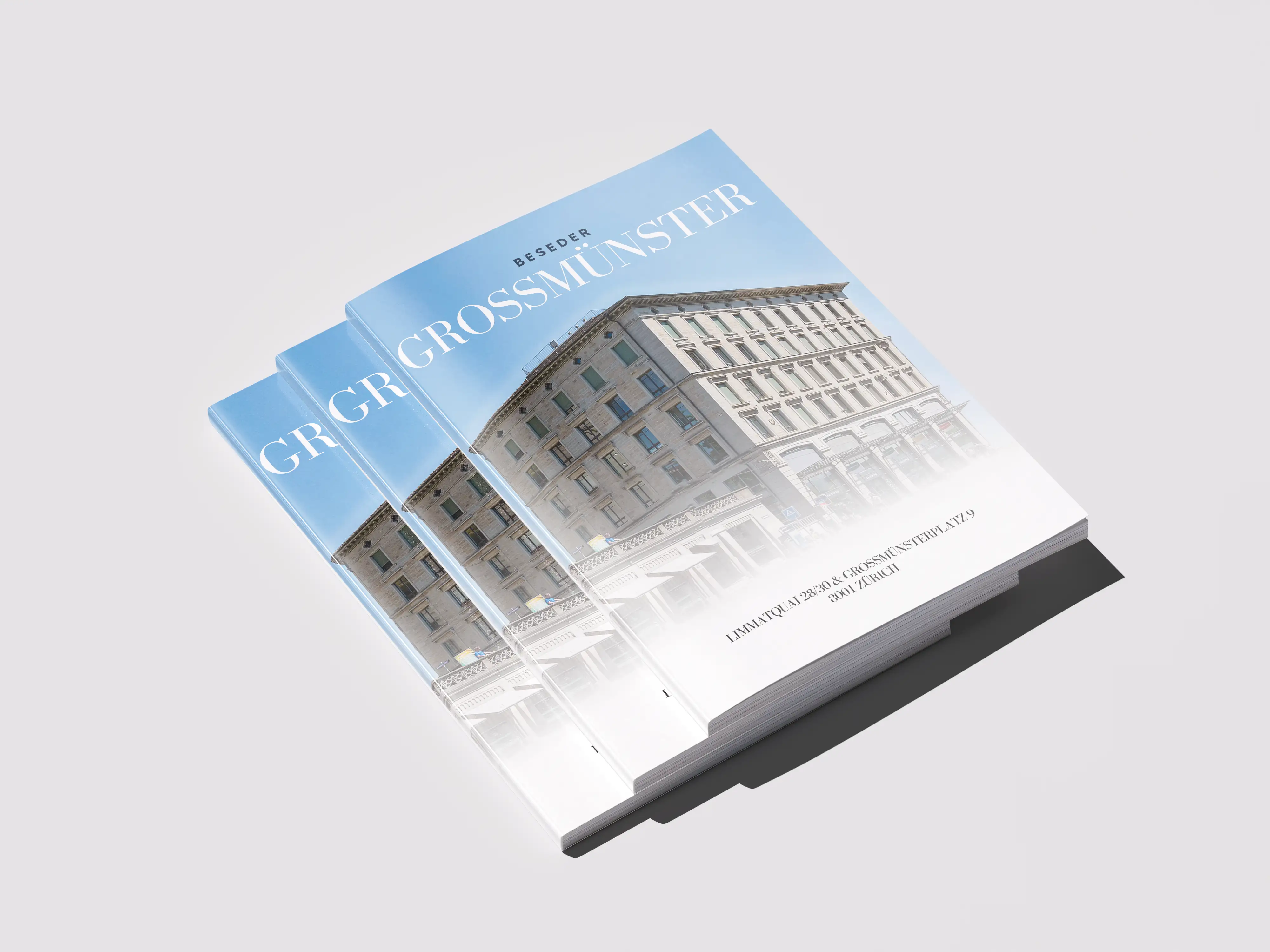 BESEDER Grossmuenster brochure cover mockup